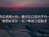 西瓜视频小抄：看对比口径对齐吗→做把前提补一句→像做口径翻译